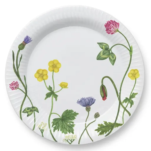 Dezertní talíř HAMMERSHOI SUMMER - WILD FLOWERS 22 cm, bílá, porcelán, Kähler