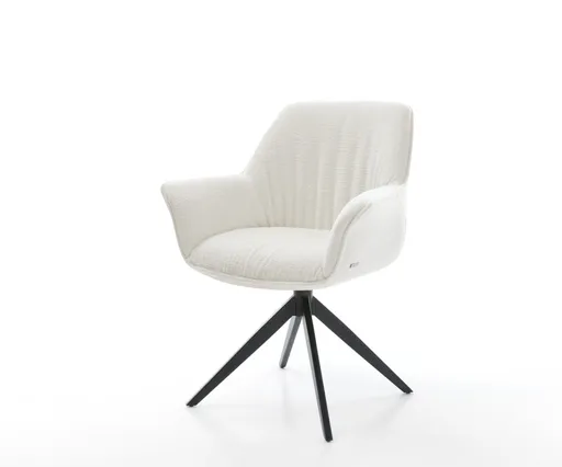 Jídelní židle Keila-Flex s područkami bouclé měkký béžová