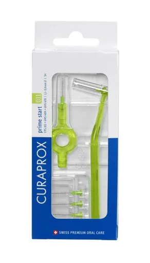 Curaprox CPS 011 prime START mezizubní kartáčky, zelené, 5 ks