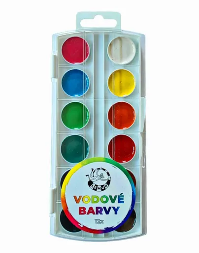 Vodové barvy Lemur 12ks s medem