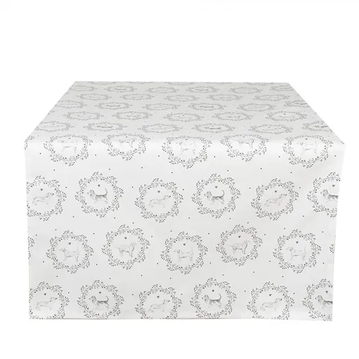 Kuchyňský běhoun na stůl s pejsky Lovely Grey Dogs - 50*140 cm  LGD64