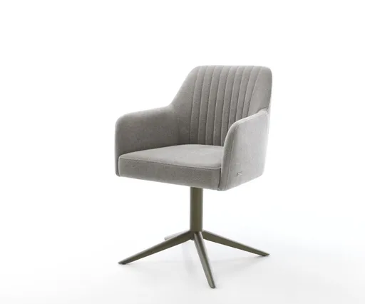 Jídelní židle Greg-Flex strukturovaná látka Měkký šedá křížová