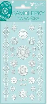Velikonoční samolepky na vajíčka 832, gelové bílé, 19 x 9cm