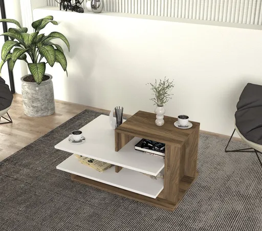 Konferenční stolek Venüs - White, Walnut