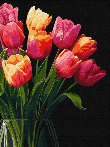 Ideyka Malování podle čísel - Vůně tulipánů art_selena_ua 30 x 40 cm
