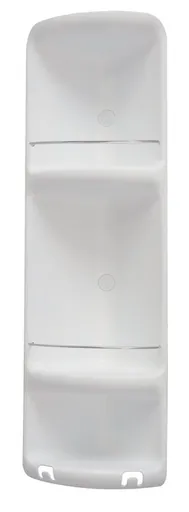Gedy Caesar Třípatrová rohová polička do sprchy 226x710x160 mm, ABS plast, bílá, 7081