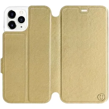Flipové pouzdro na mobil Apple iPhone 11 Pro v provedení  Gold&Gray s šedým vnitřkem (5903226976676)
