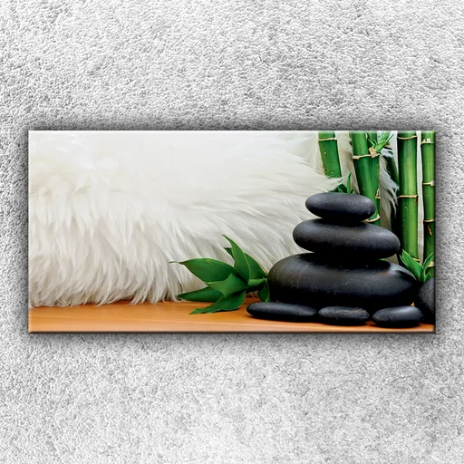 IMPAR Foto na plátno Kameny s kožešinou 100x50 cm