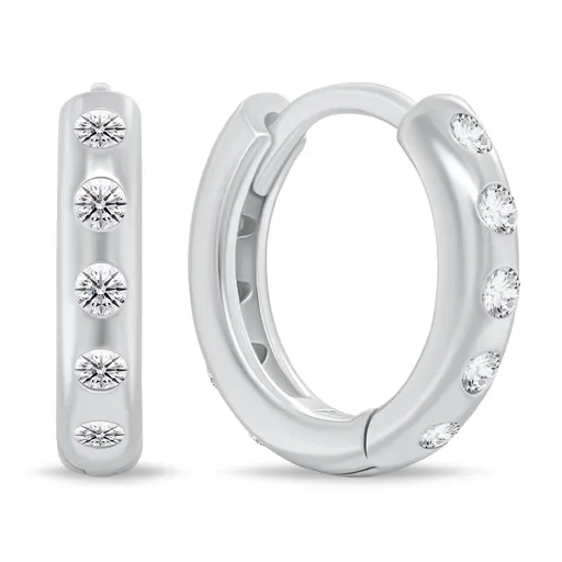 Brilio Silver Nadčasové kruhové stříbrné náušnice EA150W