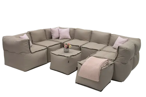 Textilní modulová sestava MODULTEX pro 7-8 osob (cappuccino)