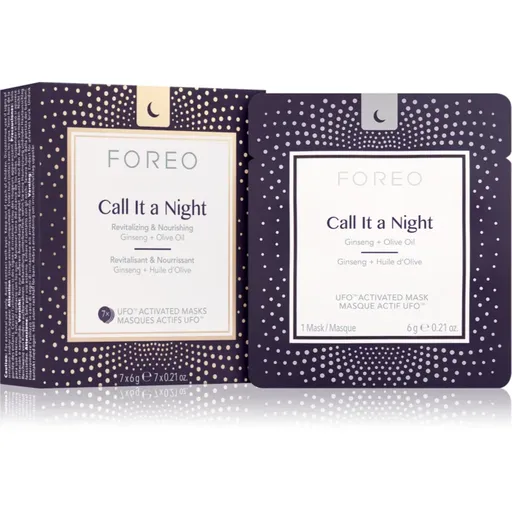 FOREO UFO™ Call It a Night noční revitalizační maska pro obnovu pleti s vyživujícím účinkem 7x6 g