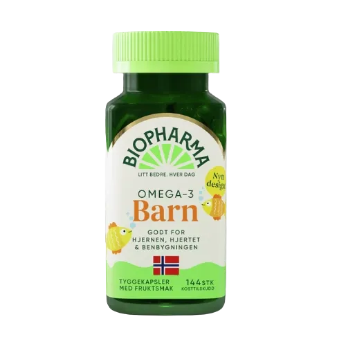 OMEGA 3 - rybí olej - dětské žvýkací kapsle - Biopharma - 144 kapslí