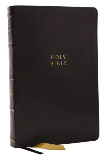 KJV Holy Bible with Apocrypha and 73,000 Center-Column Cross References, Black Leathersoft, Red Letter, Comfort Print: King James Version - Thomas Nel