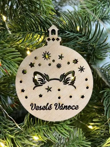 Vsepropejska Vánoční baňka s čivavou – ozdoba na stromeček Typ: Baňka 7