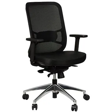 Otočná židle s prodlouženým sedákem GN-310/ALU BLACK (Stema_5903917400626)