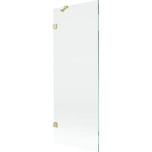 MEXEN/S Lunar vanová zástěna FIX 70 x 150, transparent, zlatá kartáčovaná 897-070-000-55-00