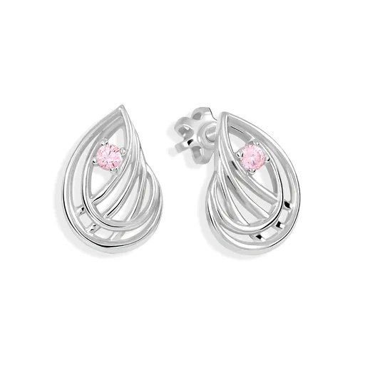 Soliter Půvabné stříbrné náušnice se zirkony 436 001 00543 0400440