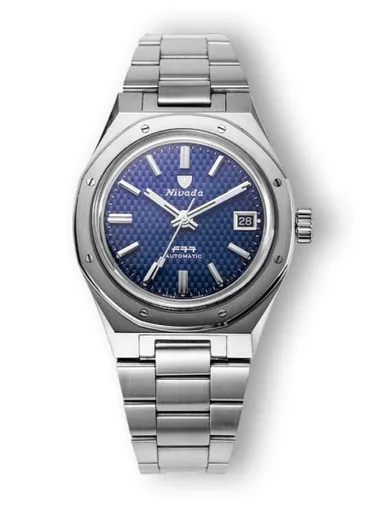 Nivada Grenchen F77 Blue Date 69001A77 - Bracelet