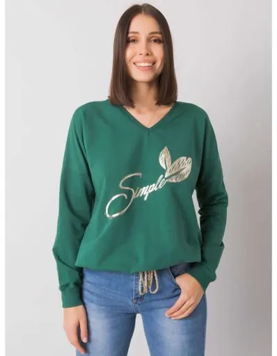 Dámská halenka plus size JULIEE tmavě zelená