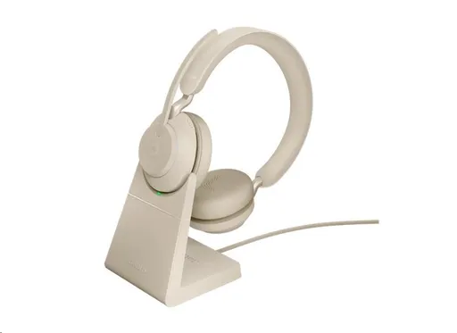Jabra náhlavní souprava se stojánkem Evolve2 65, Link 380a MS, stereo, béžová