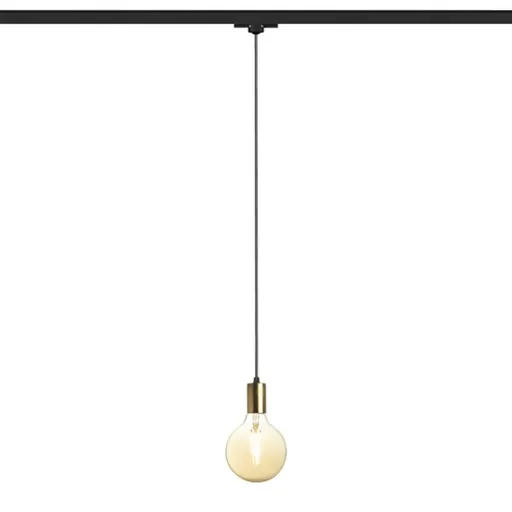 RED - DESIGN RENDL RENDL ARAQ pro tříokr. lištu závěsná česaná mosaz/černá 230V E27 42W R13979