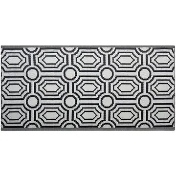 Oboustranný venkovní koberec, černý, 90x180 cm,  BIDAR, 120928 (beliani_120928)