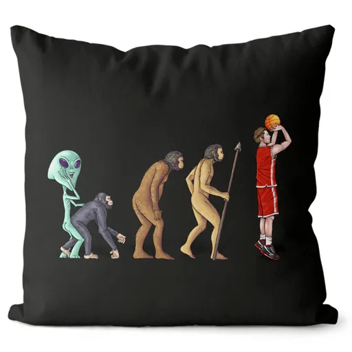 Polštář Evoluce basketbalu (Velikost: 40 x 40 cm)