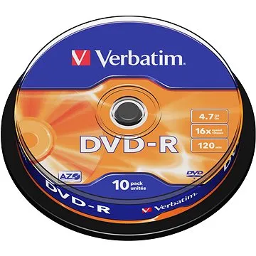 VERBATIM DVD-R AZO 4,7GB, 16x, spindle 10 ks (43523)