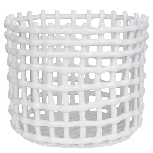 CRAFT Keramický košík 24 cm - bílá