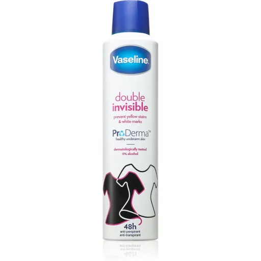 Vaseline Double Invisible Antiperspirant antiperspirant ve spreji proti bílým skvrnám 250 ml