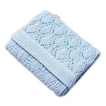 Baby Nellys , dečka LOVE, 75×95cm - světle modrá (8596309341033)