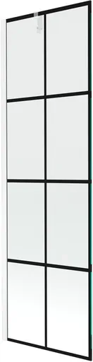 MEXEN/S Next vanová zástěna FIX 60 x 150, černá dekor, bílá 895-060-000-00-77-20