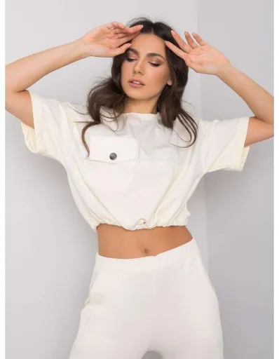 Dámská mikina krátká Arlene RUE PARIS ecru