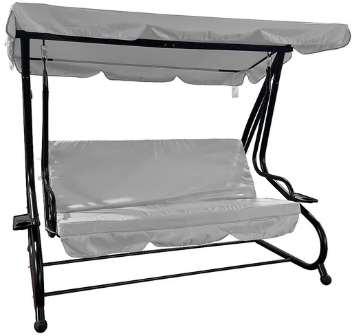 Zahradní kovová houpačka BAHAMAS (šedá)