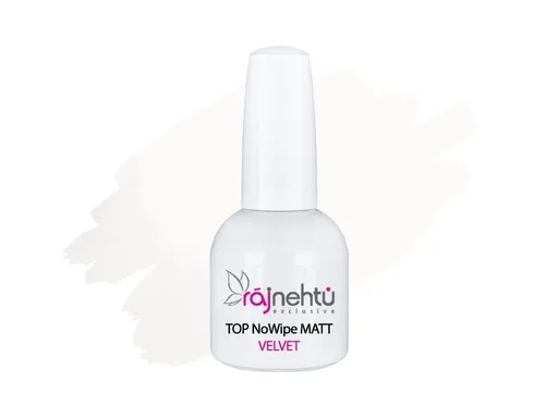 Ráj nehtů UV gel lak TOP NoWipe Matt Velvet 15ml