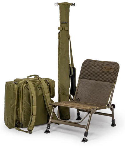 Korum křeslo + batoh + pouzdro na pruty progress roving kit