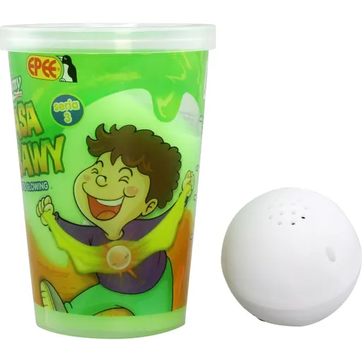 Slimy S3 sliz se svítící kuličkou zelený