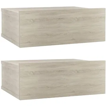 Nástěnné noční stolky 2 ks dub sonoma 40x30x15 cm dřevotříska (800313)