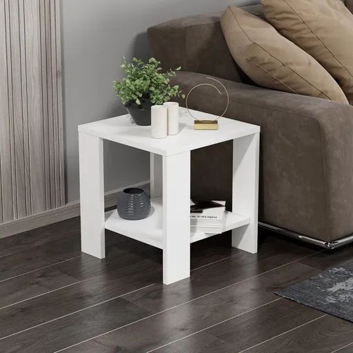 Odkládací stolek / Příruční stolek Midi Yan - White