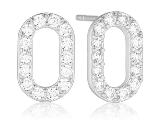 Sif Jakobs Krásné stříbrné peckové náušnice Capizzi SJ-E42208-CZ