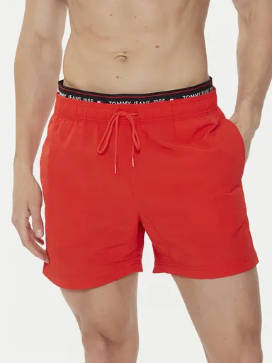 Tommy Jeans pánské červené plavky UM0UM03141 XL