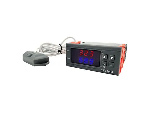 Digitální termostat a hygrostat SHT2000, napájení 230VAC