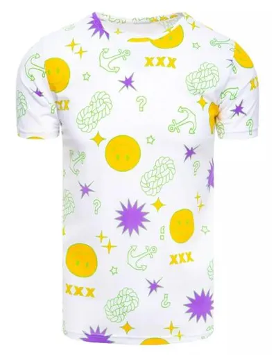 Pánské tričko s potiskem SMILE bílé