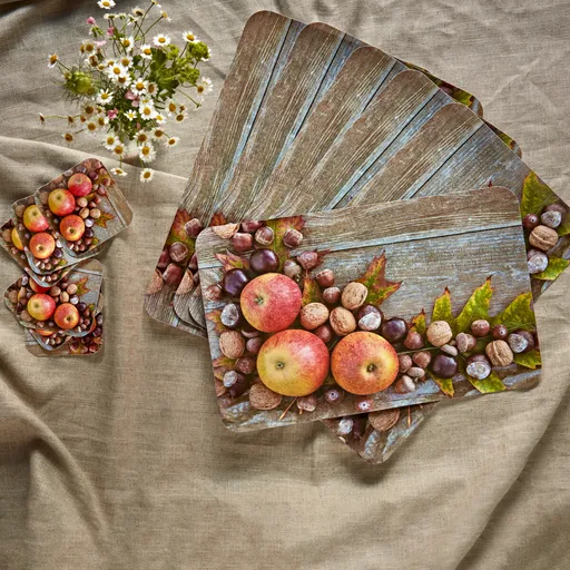 12 dílná sada prostírání Zátiší s jablkem Basilico