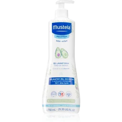 Mustela Bébé Bain tělový a vlasový mycí gel pro děti 750 ml