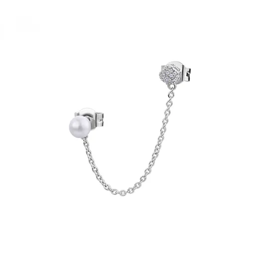 Rosato Módní stříbrná single náušnice s perlou Azzurra RZAZ021