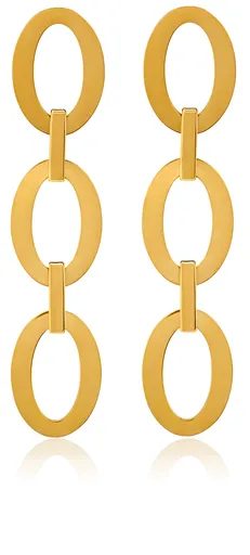 Troli Luxusní pozlacené náušnice z oceli VAAXF374G