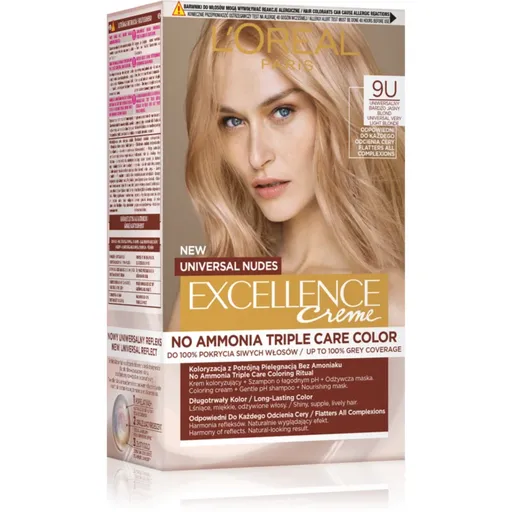 L’Oréal Paris Excellence Universal Nudes permanentní barva na vlasy odstín 9U 1 ks