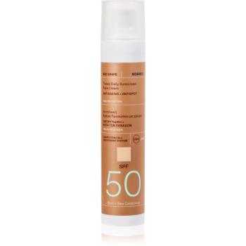 Korres Red Grape Tinted Daily Sunscreen tónovací opalovací krém pro sjednocení barevného tónu pleti SPF 50 50 ml