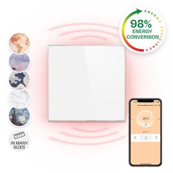 Klarstein Wonderwall 360 Smart, infračervený ohřívač, 60 x 60 cm, 360 W, časovač, IP24, bílý